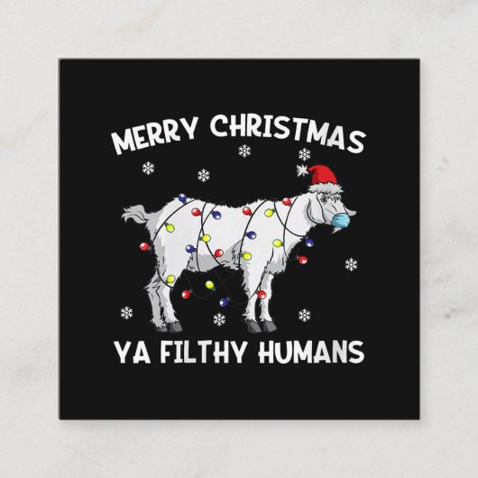 Womens Kerst-kerstgeit — kerstman Vierkante Visitekaartje (Voorkant)