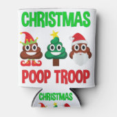 Womens kerst poep troep emoji blikjeskoeler (Voorkant)