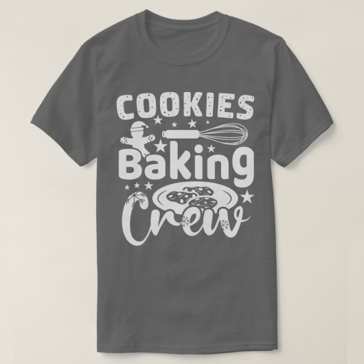 Womens kerstkoekjes voor het bakken van bemannings t-shirt (Design voorkant)
