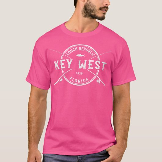 Womens Key West FL  gekruiste Visten T-shirt (Voorkant)