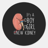 Womens Kidney Transplant Surgery Recovery Quote It Ronde Sticker (Voorkant)