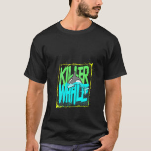 Womens Killer Whale Ocean Orcas V-Neck T-shirt