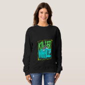 Womens Killer Whale Ocean Orcas V-Neck Trui (Voorkant volledig)