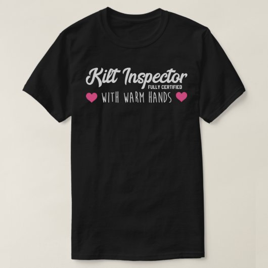 Womens Kilt Inspector volledig gecertificeerd T-shirt (Design voorkant)