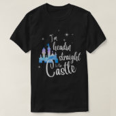 Womens Kinder Cute Waterverf Castle Magic Cinderel T-shirt (Design voorkant)
