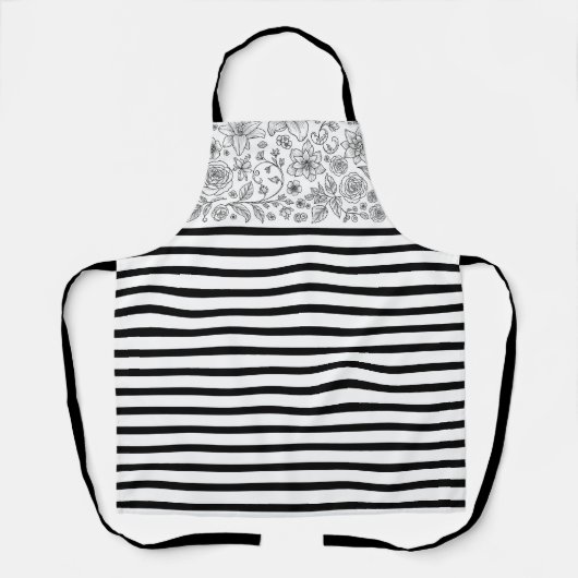 Women's Kitchen Apron with Stylish Pattern Schort (Voorkant)