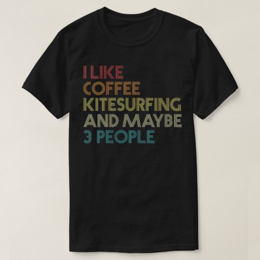 Womens Kitesurfing Coffee Lover Kiteboarding Kites T-shirt (Design voorkant)