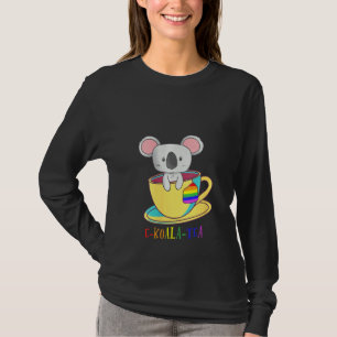 Womens Koala Tea Equality Lgbetq Rainbow Queer Les T-shirt