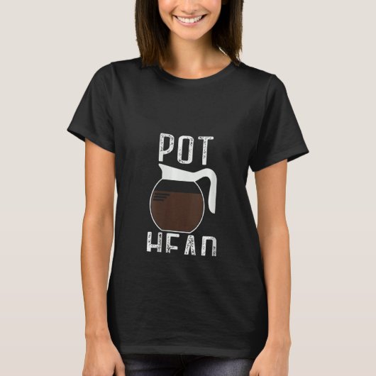 Womens Koffie met kop T-shirt (Voorkant)
