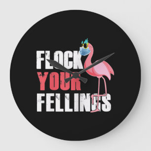 Womens kuilen je gevoelens grappig Flamingo Grote Klok