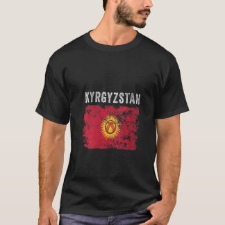 Womens Kyrgyzstan Flag Distressed   Men Women   Ky T-shirt