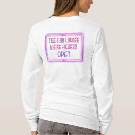 Womens L/S wit de ventilatorroze logo/pur neon T-shirt
