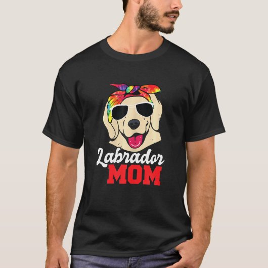 Womens Labrador Mam Pet Owner Tie Dye T-shirt (Voorkant)