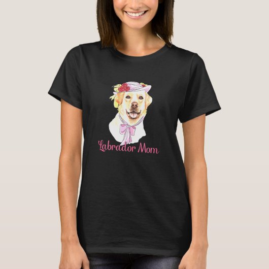 Womens Labrador mama Retriever Yellow Labrador Dog T-shirt (Voorkant)