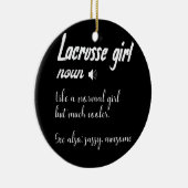 Womens Lacrosse Girl Definition for Lax Keramisch Ornament (Rechts)