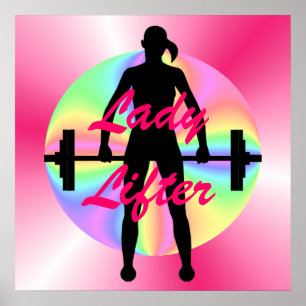Womens Lady Lifter Poster