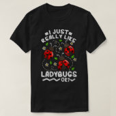 Womens Ladybug Insect Entomology VNeck T-shirt (Design voorkant)