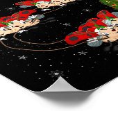 Womens Ladybug Ladybird Santa Sleigh Flying Funny  Poster (Hoek)