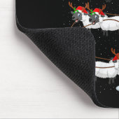 Womens Lambs Sheep Santa Sleigh Flying Funny Magic Muismat (Hoek)