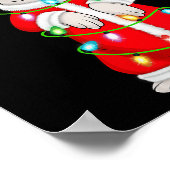 Womens Lar Bear Christmas Lights Santa Costume Cut Poster (Hoek)