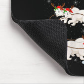 Womens Lar Bear Santa Sleigh Flying Funny Magical  Muismat (Hoek)