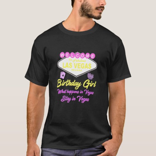 Womens Las Vegas Birthday Girl Squad Goals Matchin T-shirt (Voorkant)