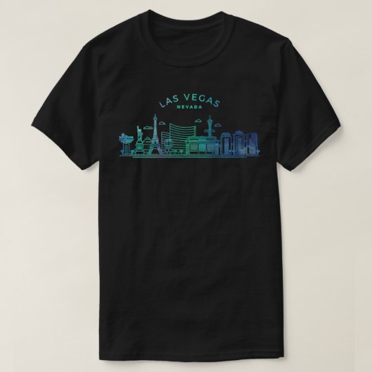Womens Las Vegas Skyline Cityscape Metropole T-shirt (Design voorkant)