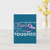 Womens Last Day Of Chemo It Was Tough Cancer Aware Kaart (Gele Bloem)