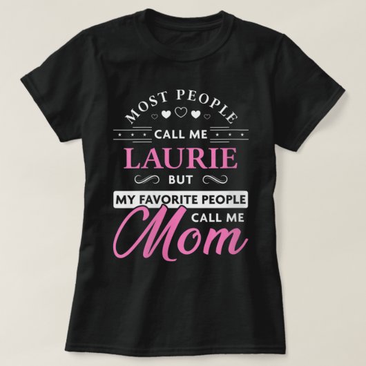 Womens Laurie Name Gift Personalized Ma V-Neck T-shirt (Design voorkant)