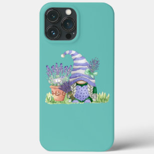 Womens Lavender Gnome Spring Gardening Paars Case-Mate iPhone Case