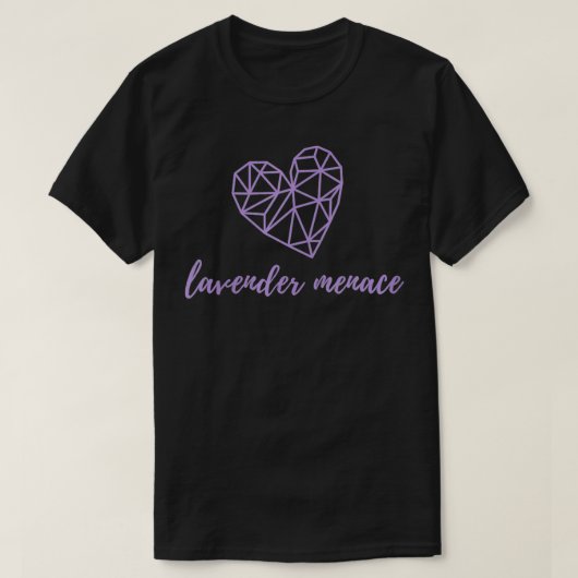 Womens Lavender Menace schattige lesbische vrouw L T-shirt (Design voorkant)