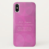 Womens Lawyer/Attorney roze cirkels Case-Mate iPhone Case (Achterkant)