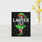 Womens Lawyer Elf Christmas Girls Women Elf Squad  Kaart (Gele Bloem)