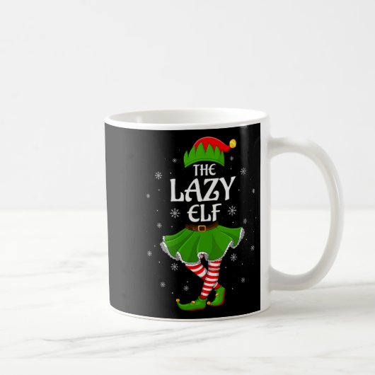 Womens Lazy Elf Christmas Family Girls Women Elf S Koffiemok (Rechts)