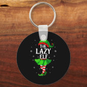 Womens Lazy Elf Christmas Girls Women Elf Squad Xm Sleutelhanger (Voorkant)