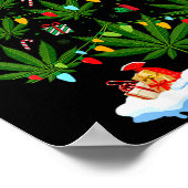 Womens Leaf Christmas Tree Weed Stoner Xmas V-neck Poster (Hoek)