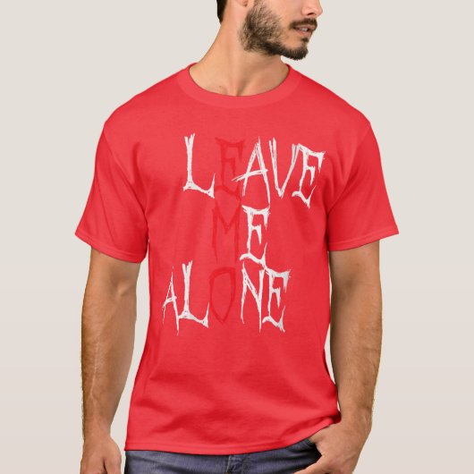 Womens Leave me Alone Emo Aesthetic Goth Scene Alt T-shirt (Voorkant)
