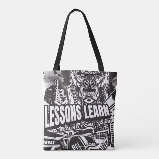 WOMEN'S LEGENDARY GORILLA LESSONS LEARN TOTE BAG (Achterkant)