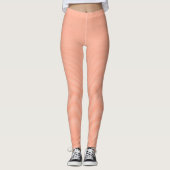 Womens Leggings perzikkleur strepen (Voorkant)