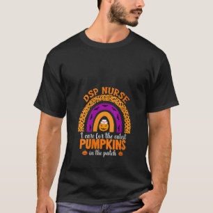 Womens Leopard Rainbow DSP Nurse Ik zorg voor de C T-shirt