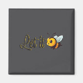 Womens Let It Bee Motivational Slogan Sitive Quote Magneet (Voorkant)