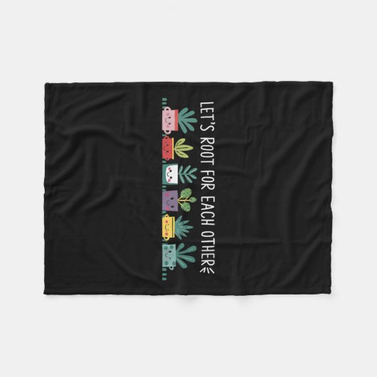 Womens Let's Root For Each Other Vegetables Suprt Fleece Deken (Voorkant (Horizontaal))