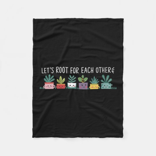 Womens Let's Root For Each Other Vegetables Suprt  Fleece Deken (Voorkant)