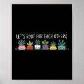 Womens Let's Root For Each Other Vegetables Suprt Poster (Voorkant)
