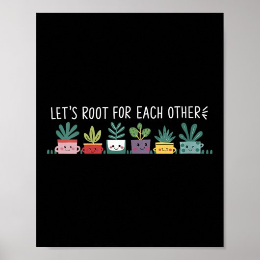 Womens Let's Root For Each Other Vegetables Suprt Poster (Voorkant)