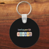Womens Level Up Your Life Progress Bar Gamer Motiv Sleutelhanger (Voorkant)