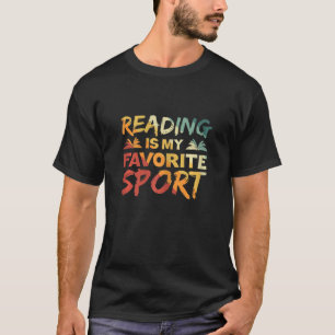 Womens lezen is mijn favoriete sportieve  retro t-shirt
