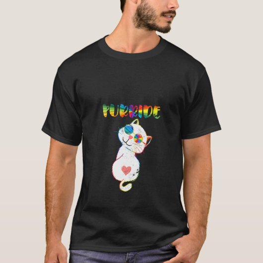 Womens Lgbt Pride Month Purride Cat Lgbt T-shirt (Voorkant)