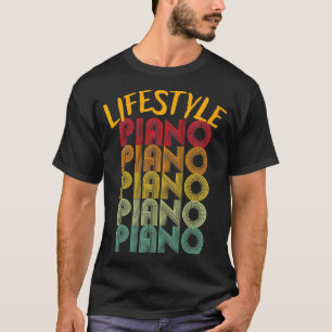 Womens Lifestyle piano kleur  zonsondergang unique T-shirt