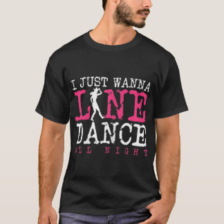 Womens Line Dance Love Dancing Cowboy Cowgirl Coun T-shirt